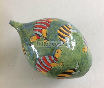 Puglia, Molfetta: Vaso In Ceramica Artistica Con Tartarughe   Istituto Apicella
