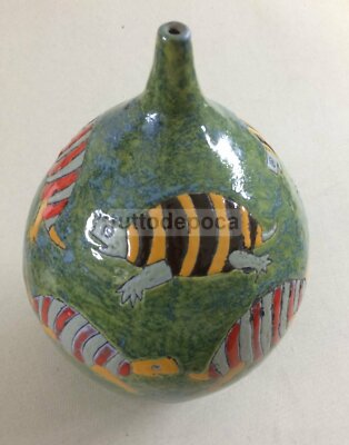 Puglia, Molfetta: Vaso In Ceramica Artistica Con Tartarughe   Istituto Apicella