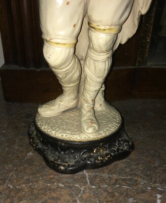 Scultura Di Zampognaro In Terracotta Dorata, Fine XIX Secolo