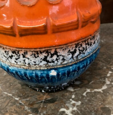 Vaso In Ceramica Policroma Con Decori A Rilievo   San Polo (Venezia)