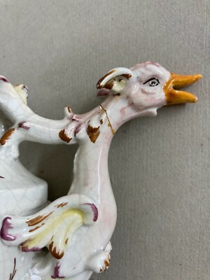 Ceramica Da Collezione   Drago Alato   Brocca Decorata Policroma Floreale