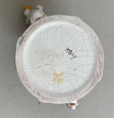 Ceramica Da Collezione   Drago Alato   Brocca Decorata Policroma Floreale