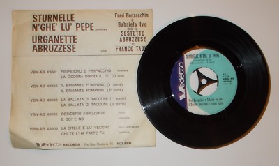 Musica, Folklore, Abruzzo: Organetto, Stornellata, Valzer. Borzacchini E Tadini, Vinile