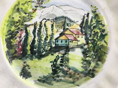 Ceramiche Da Collezione. Abruzzo. Piatto Con Veduta Paesaggistica. Minerva