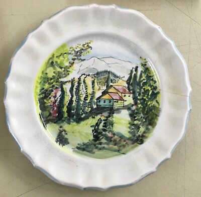 Ceramiche Da Collezione. Abruzzo. Piatto Con Veduta Paesaggistica. Minerva