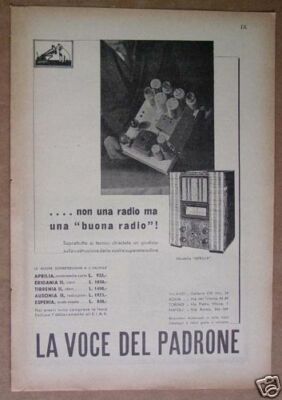 Radio Aprilia La Voce Del Padrone In Legno E Bachelite