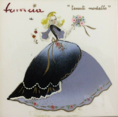 Moda Femminile, Eleganza, Tessuti Modello Francia, Artistica Pubblicitaria, Pirini
