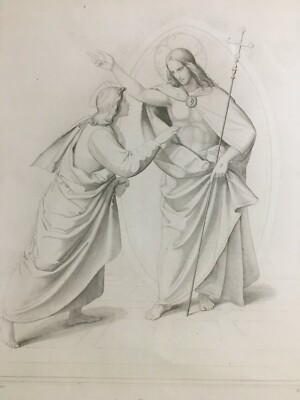 Arte Popolare Devozionale: San Tommaso. Grande Antica Incisione, XIX Secolo