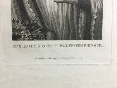Arte Popolare Devozionale S. Luigi Gonzaga Antica Acquaforte Napoli Biondi Scafa