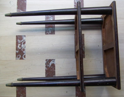 Modernariato Design: Tavolino d'Epoca In Radica E Legno Ebanizzato
