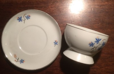 Porcellana Decorativa Verbano Laveno: Tazza Con Piattino Da Caffè