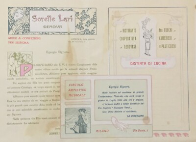 Liguria, Genova: Moda, Confezioni Sorelle Lari, Cucina Genovese, Musica, Pubblicitaria
