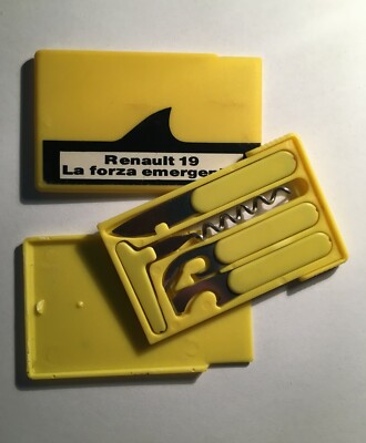 Renault 19: Astuccio Pubblicitario d'Epoca Con Utensili Da Viaggio
