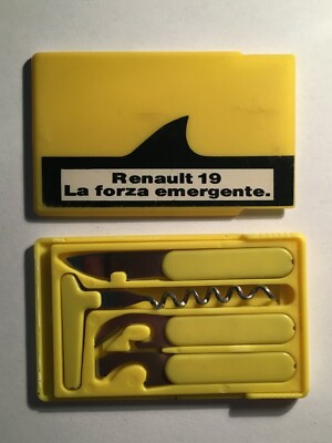 Renault 19: Astuccio Pubblicitario d'Epoca Con Utensili Da Viaggio