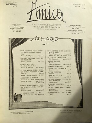 Rivista Amica, Settembre 1932: Futurismo, Depero E Dudovich