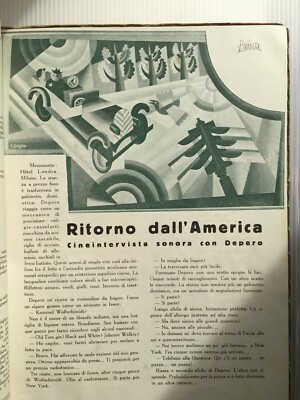 Rivista Amica, Settembre 1932: Futurismo, Depero E Dudovich