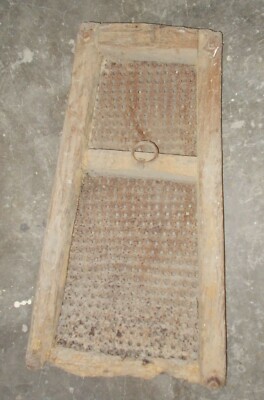 Antico Attrezzo Agricolo O Per Tessitura In Ferro E Legno (XIX Secolo)