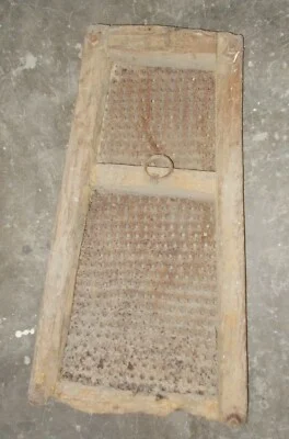 Antique Agricultural or Weaving Tool in Iron and Wood (19th Century)