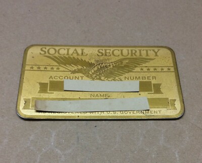 Tessera Da Collezione   Stati Uniti   Social Security