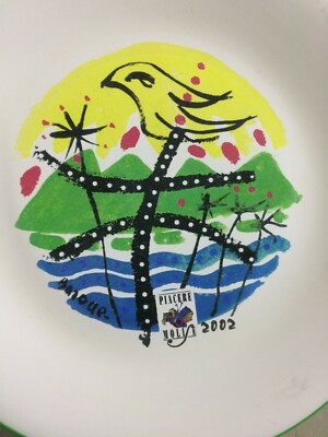 Molise: Piatto Artistico In Ceramica Da Collezione, Artista Barone, 2002