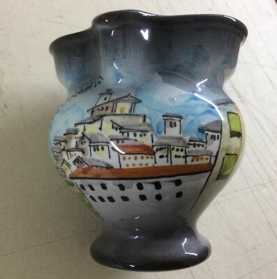 Carunchio: Piccola Brocca Decorativa In Ceramica Cunardo, Veduta Del Paese