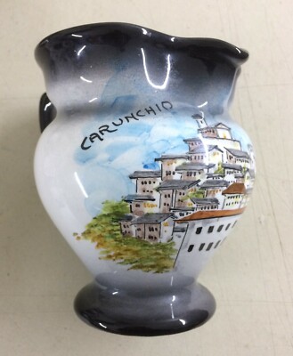 Abruzzo, Chieti, Veduta Di Carunchio, Soprammobile Da Collezione, Ceramica Cunardo