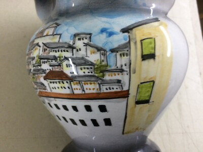 Abruzzo, Chieti, Veduta Di Carunchio, Soprammobile Da Collezione, Ceramica Cunardo