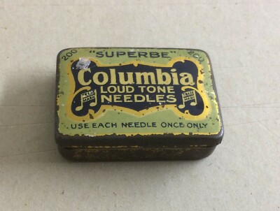 Musica   Grammofono   Astuccio Con Puntine Columbia Loud Tone Needles