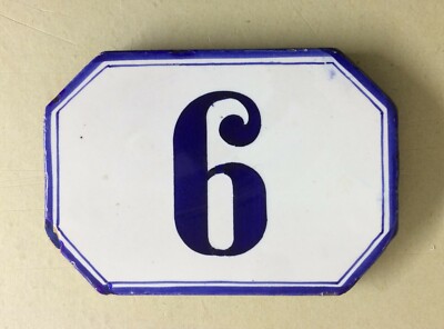 Mattonella Ottagonale In Ceramica Con Numero Civico 6