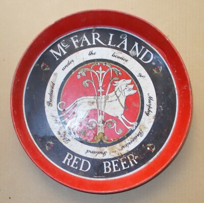 Birra Mc Farland   Vassoio Pubblicitario Con Levrieri