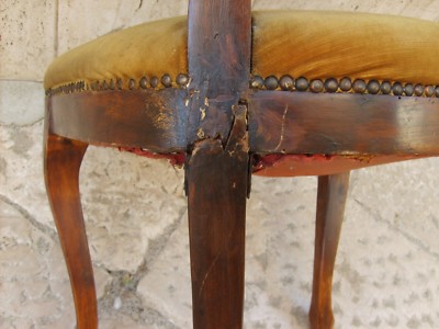 Sedia Imbottita Stile Luigi Filippo Da Restaurare