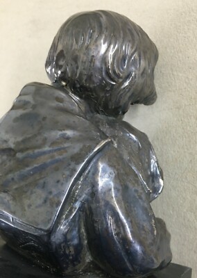 Scultura Decorativa Bimba Con Cane, G. Launeck