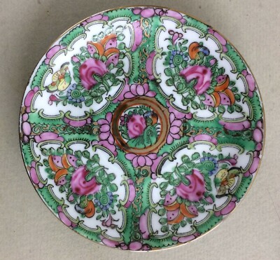 Ceramiche Decorative E Da Collezione   Piattino Cinese   Ampio Decoro Floreale