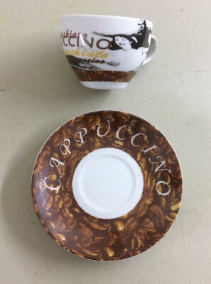 Tazza E Piattino Pubblicitari Per Caffetteria E Latte Macchiato