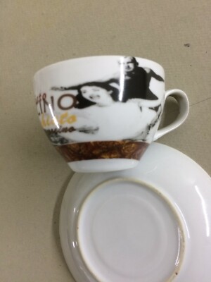 Tazza E Piattino Pubblicitari Per Caffetteria E Latte Macchiato