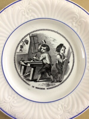 Folklore: Mestieri, Falegname Ed Ebanisteria. Artistico Piatto Da Collezione Creil