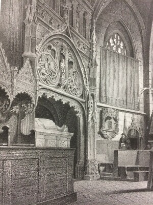 Saluzzo: Coro Nella Chiesa Di San Domenico. Litografia Dell'800 (Righini)