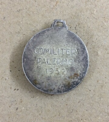 Medaglia Sportiva Palla A Volo Comiliter Palermo, 1952