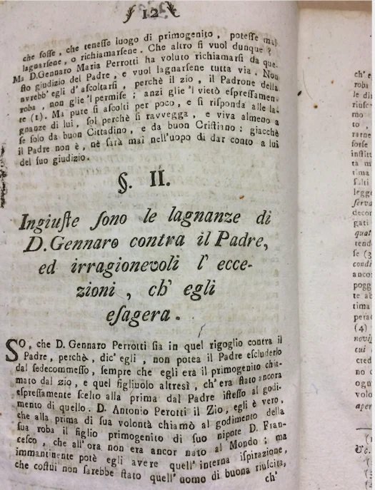 Notariat, Naples, Forino: Perrotti Inheritance and Legal Dispute, 1784