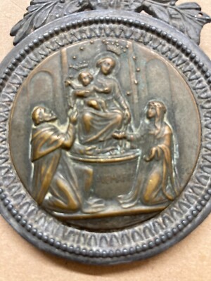 Madonna Del Rosario Di Pompei, Sbalzo In Metallo Dei Primi Del '900