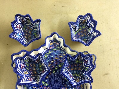 Complemento d'Arredo Decorativo In Ceramica Policroma Artistica: Set Da Antipastiera