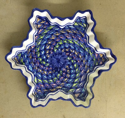 Complemento d'Arredo Decorativo In Ceramica Policroma Artistica: Set Da Antipastiera