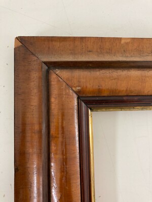 Cornice Antica Decorativa In Legno Di Noce, XIX Secolo