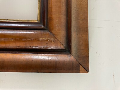 Cornice Antica Decorativa In Legno Di Noce, XIX Secolo