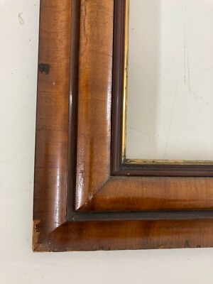 Cornice Antica Decorativa In Legno Di Noce, XIX Secolo