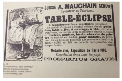 Esposizione Di Parigi 1899, Medaglia d'Oro, Table Eclipse, Mauchain, Geneve