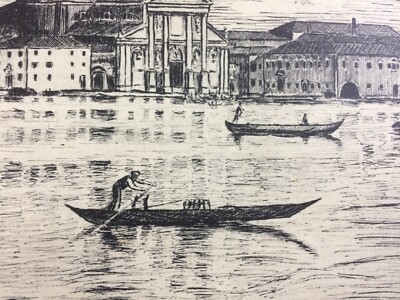 Venezia: Veduta Panoramica Dell'Isola Di San Giorgio, Incisione All'Acquaforte