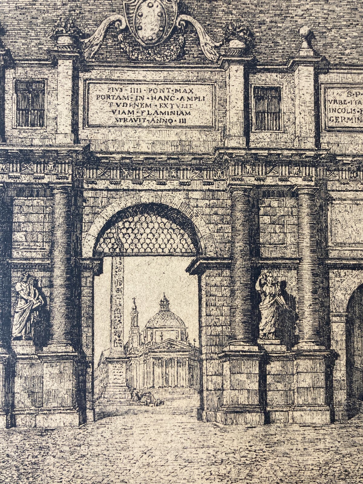 Roma, Porta Del Popolo: Veduta Monumentale Di Guido Caraffa, 1929