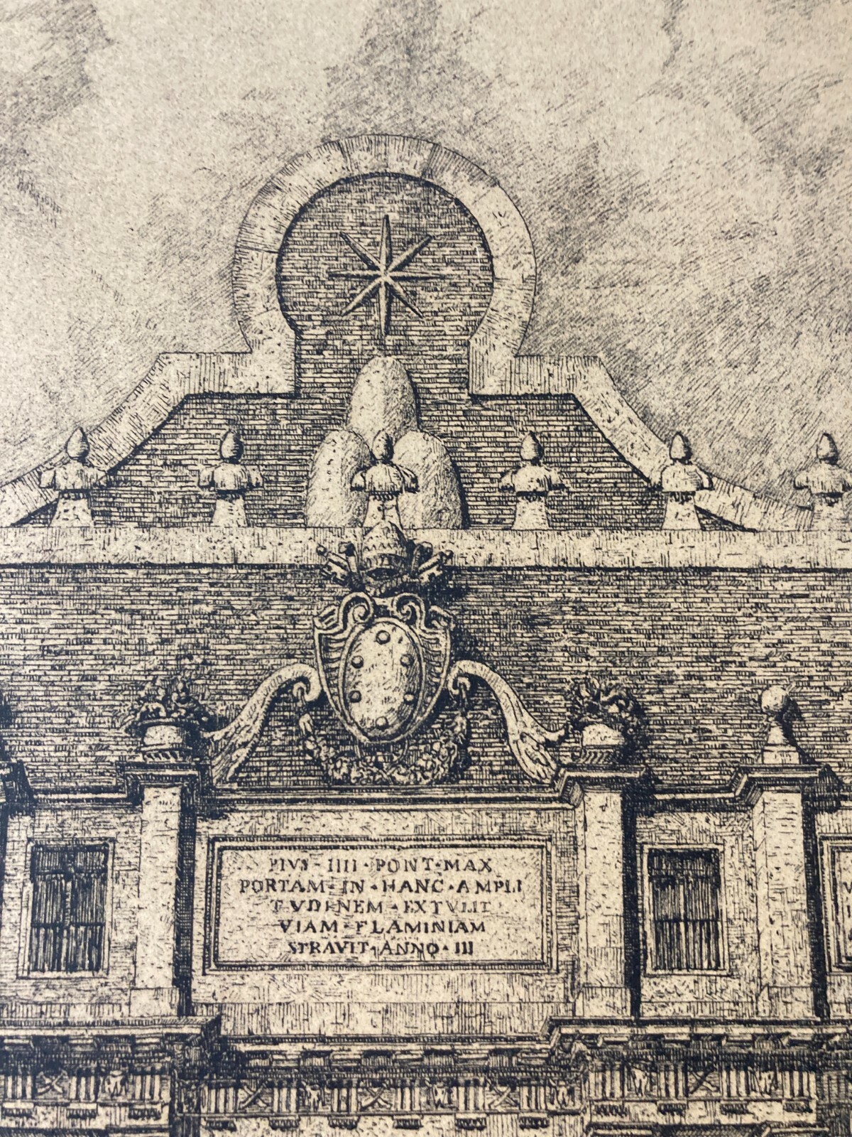 Roma, Porta Del Popolo: Veduta Monumentale Di Guido Caraffa, 1929