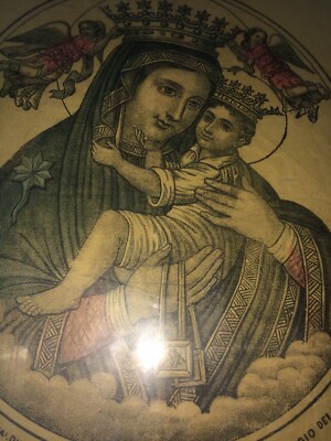 Arte   Stampa Popolare Devozionale   Antica Litografia A Colori   Rinaldini   Napoli   XIX Secolo